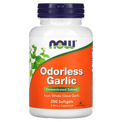 NOW Foods, Odorless Garlic, Concentrated Extract, 50 mg, 250 Softgels (25 mg per Softgel)