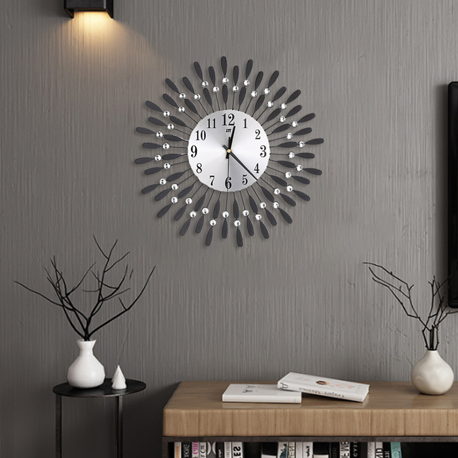 Crystal Sun-Shaped Wall Clock - Image 6