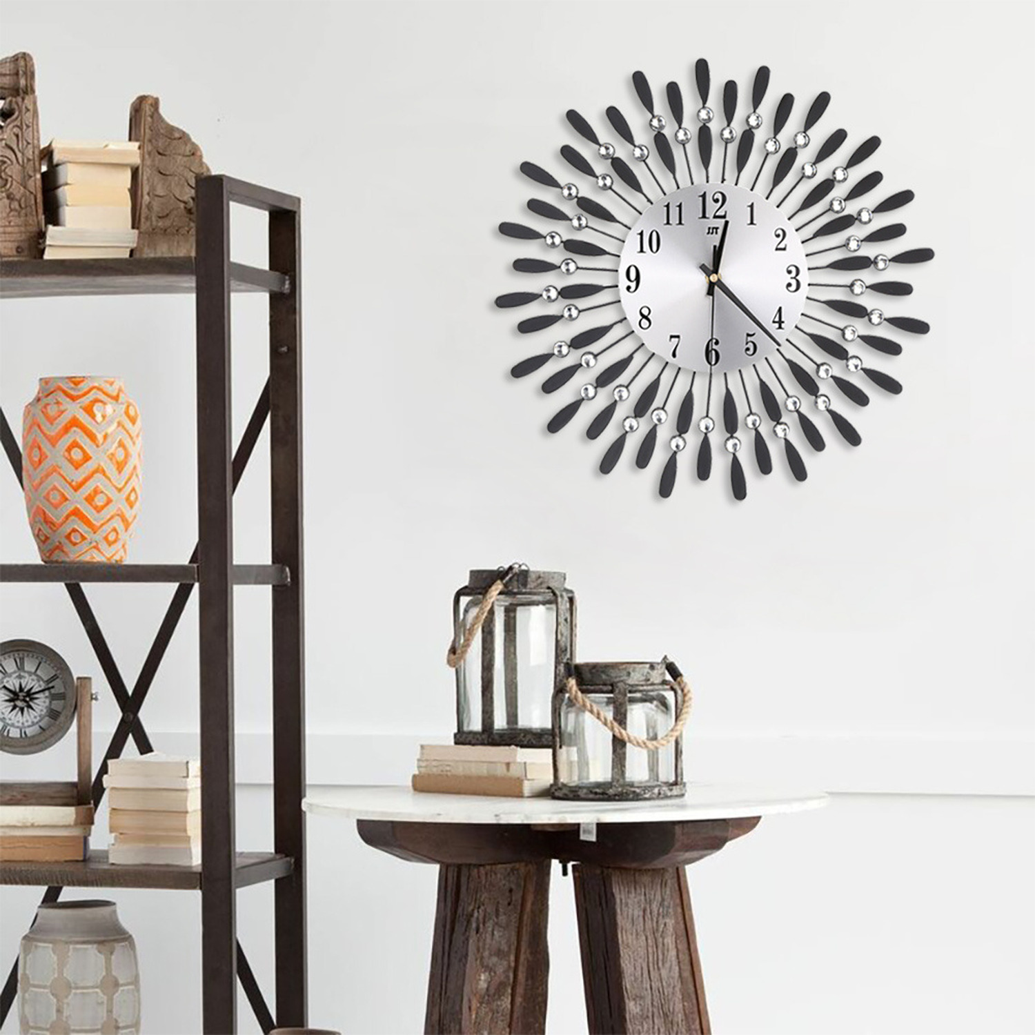 Crystal Sun-Shaped Wall Clock - Image 7