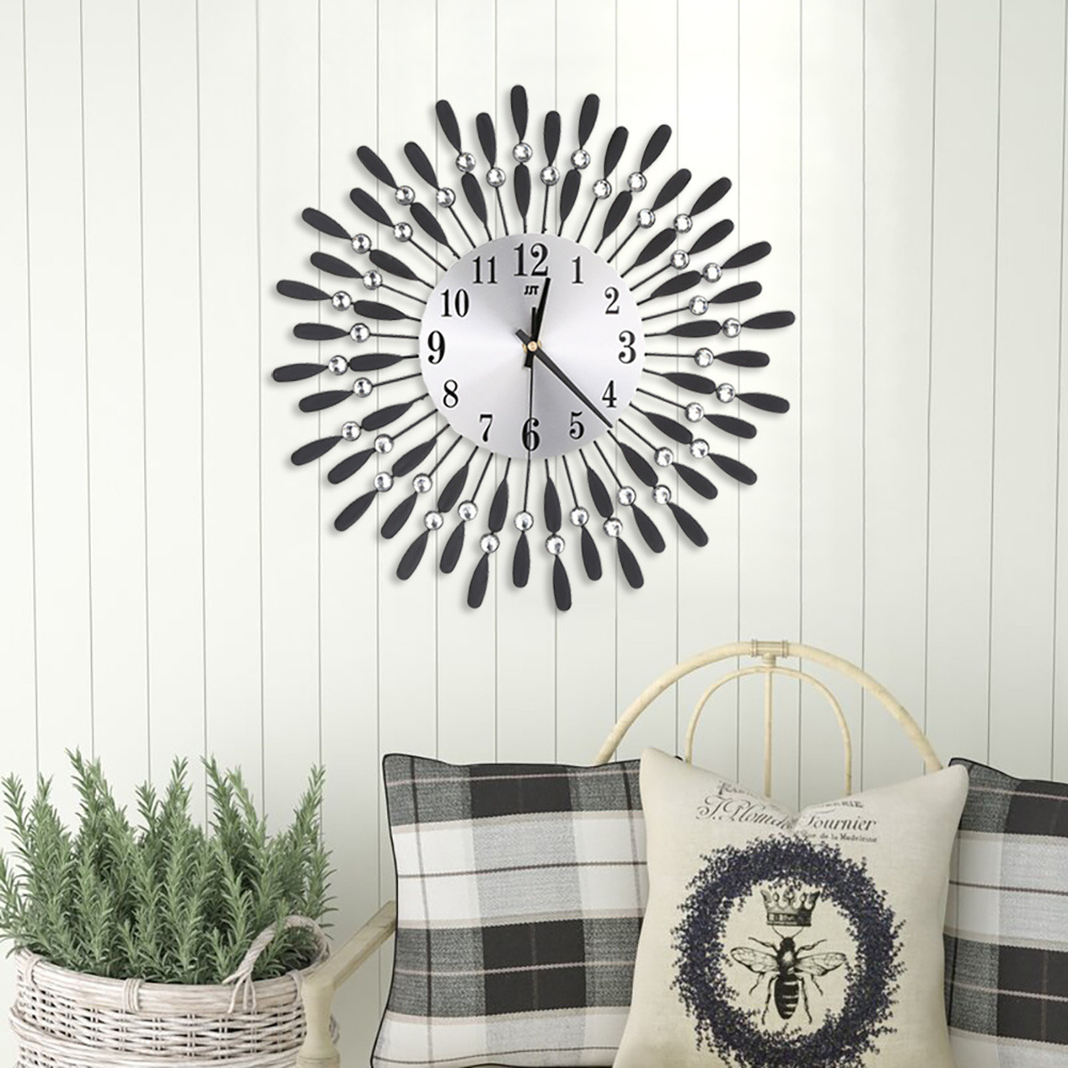 Crystal Sun-Shaped Wall Clock - Image 8
