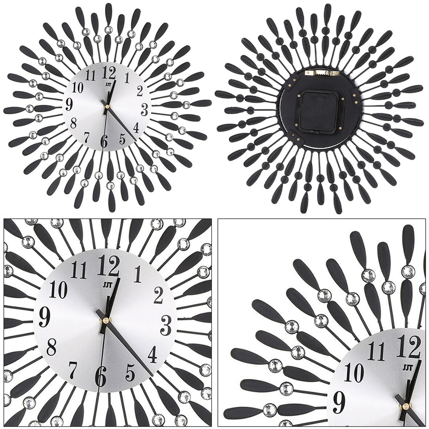 Crystal Sun-Shaped Wall Clock - Image 9
