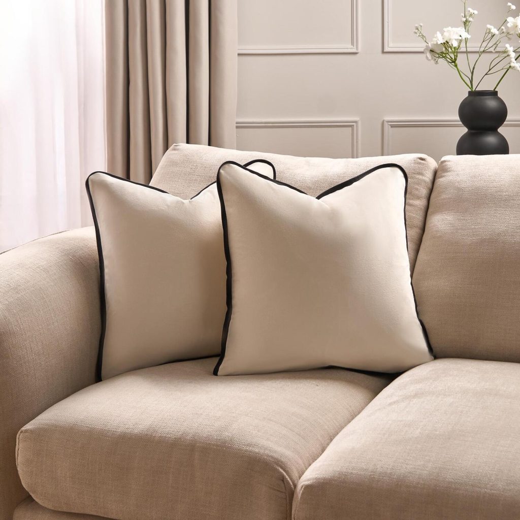 Pack of Matte Velvet Piped Edge Cushion Covers